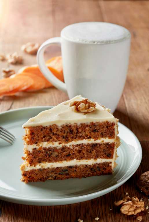 Slice of carrot cake