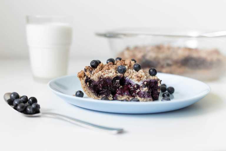 Slice of blueberry pie